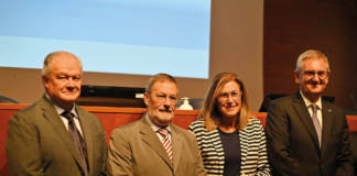 Da sinistra a destra i professori Mario Giannoni, Pier Luigi Foglio Bonda, Maria Rita Giuca e Roberto di Lenarda